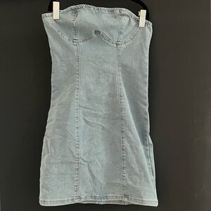 Strapless Denim Dress